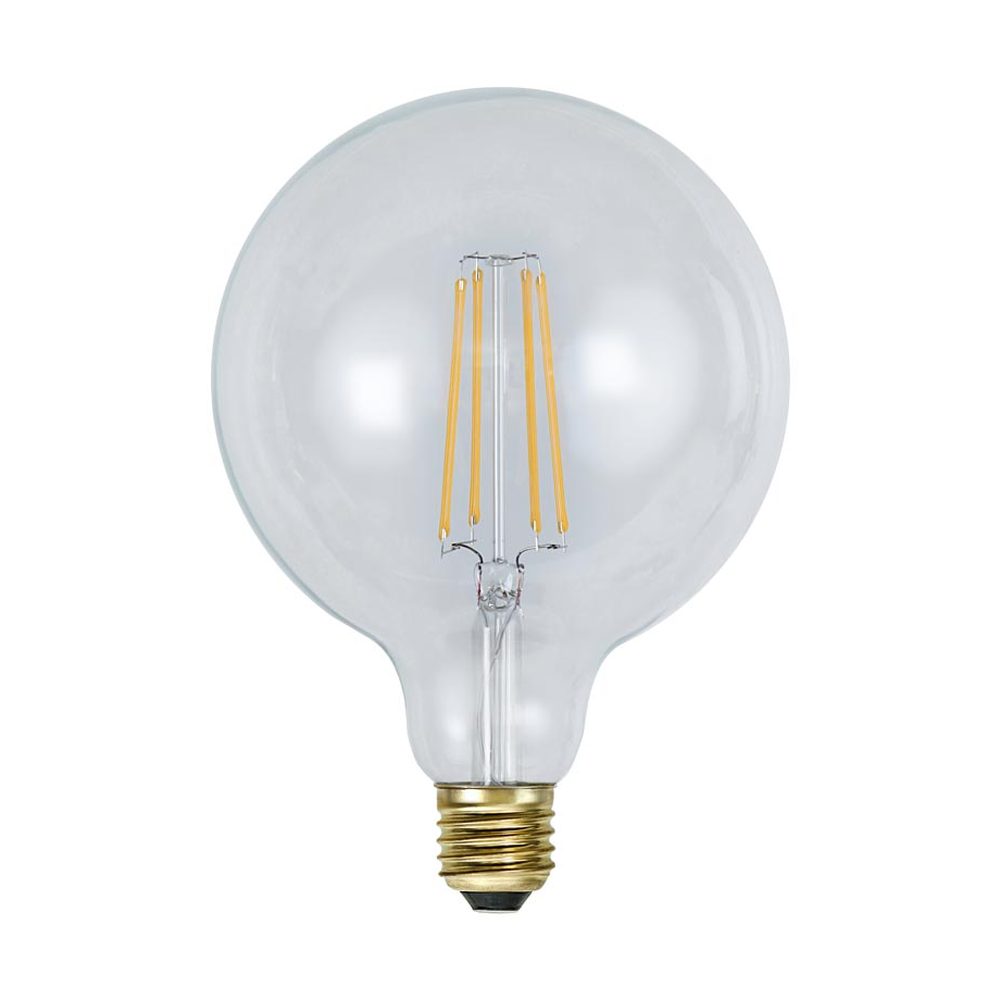 Clear Filament dekorációs izzó. Meleg fehér fényű LED dekorációs izzó áttetsző üveggel.