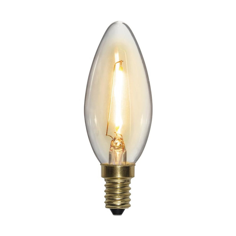 Clear Filament dekorációs izzó. Meleg fehér fényű LED dekorációs izzó áttetsző üveggel.