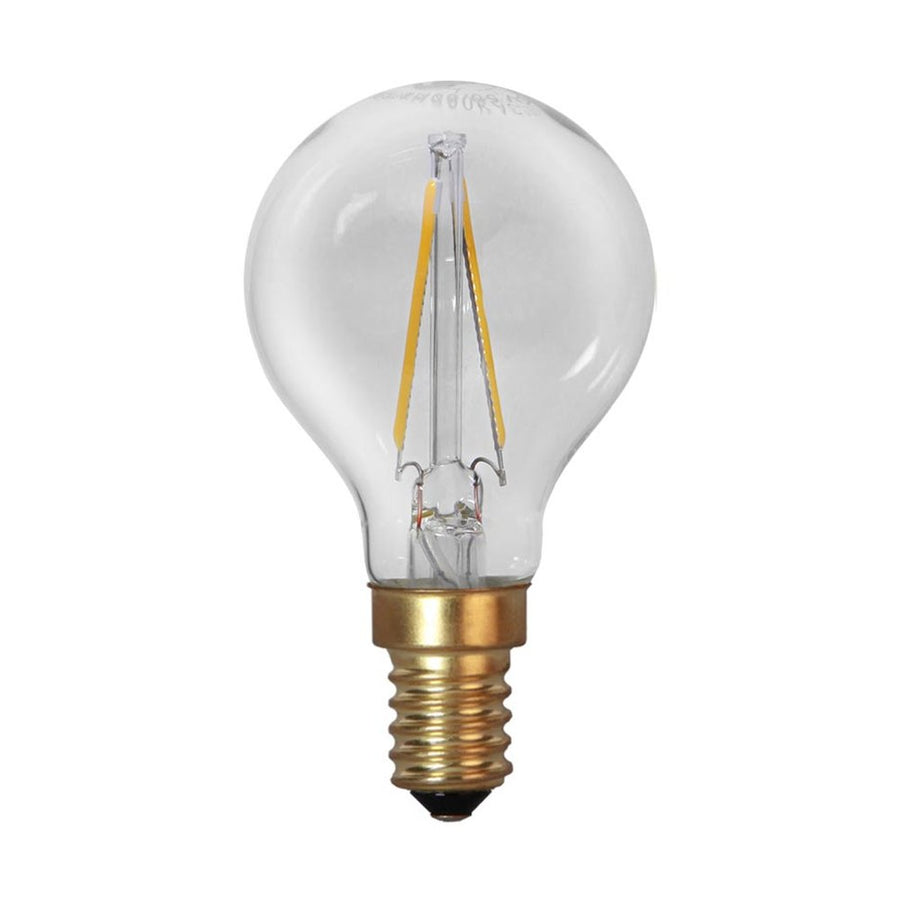 Clear Filament dekorációs izzó. Meleg fehér fényű LED dekorációs izzó áttetsző üveggel.