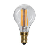 Clear Filament dekorációs izzó. Meleg fehér fényű LED dekorációs izzó áttetsző üveggel.