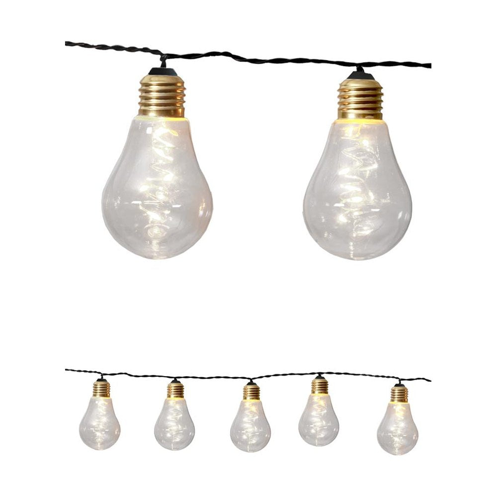 Lágy fényű beltéri dekorációs izzósor 10 db polikarbonát izzóval