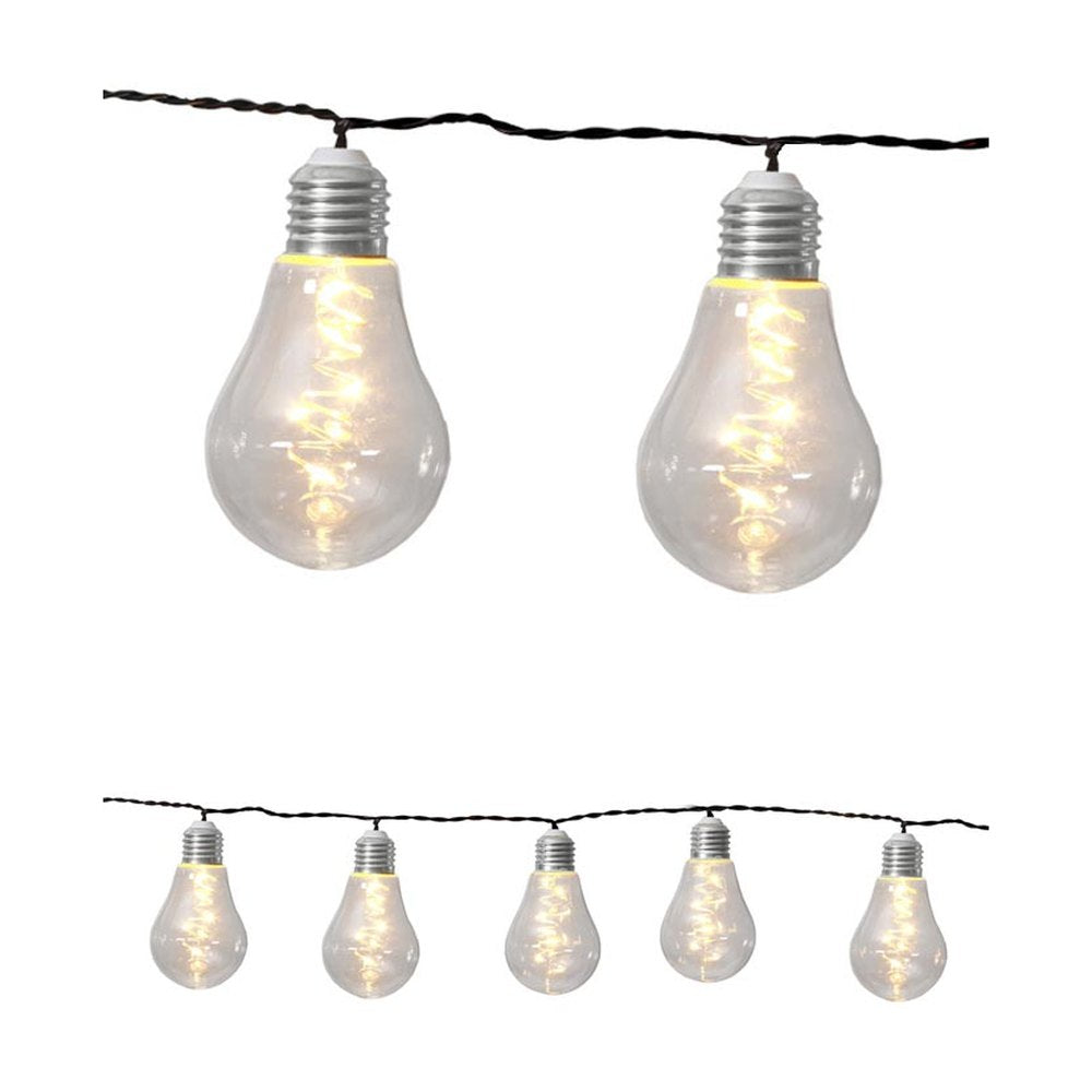 Napelemes kültéri dekorációs izzósor 10 db égővel.