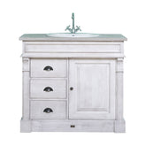 MAISON fenyőfa mosdószekrény tölgyfalappal 103 cm