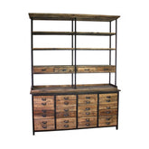 Loft fenyőfa könyvespolc 231 cm