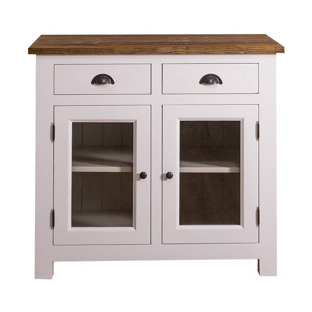 MAISON fenyőfa konyhaszekrény tölgyfalappal 100 cm