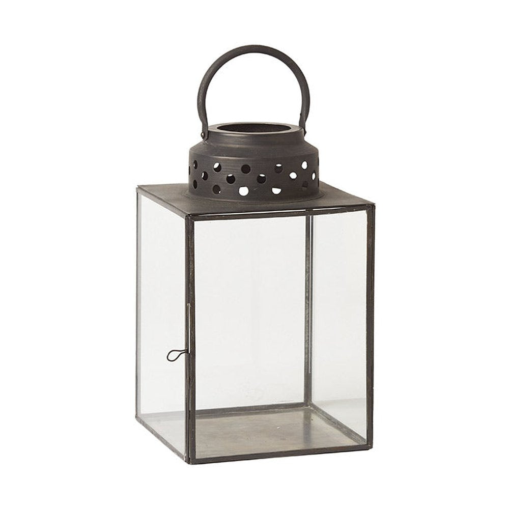 Loft illetve modern stílusú, antracit szürke színű, patinás felületű, szögletes formavilágú fém lámpás.