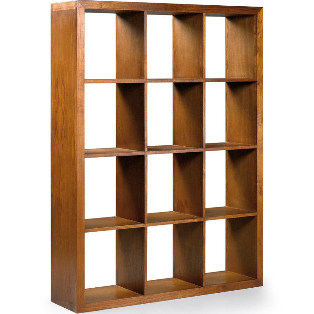 Loft stílusú, mindifából készült moduláris polcrendszer nagyméretű könyvespolc eleme.