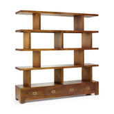 Loft stílusú, mindifából készült, impozáns méretű, kézműves könyvespolc.