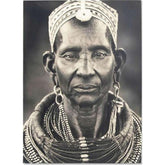 ETHNIC vászonprint - Temps kenyai nő potréja 70 cm