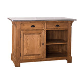 Fenyőfából készült, waxolt natúr színű bárpult cink fedlappal.