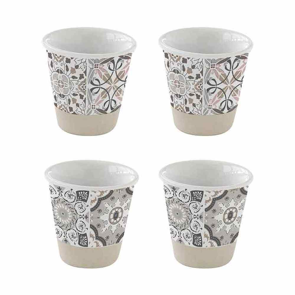 4 darab mozaikmintás porcelán espresso pohár