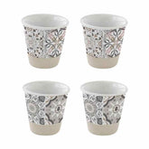 4 darab mozaikmintás porcelán espresso pohár