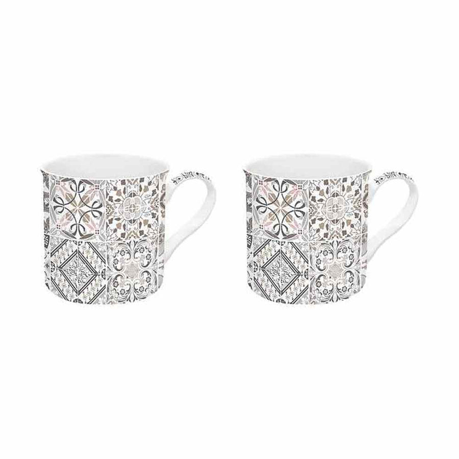 2 darab mozaikmintás porcelán bögre szett