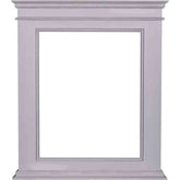 Antikolt fehér színű fenyőfa-keretes tükör.