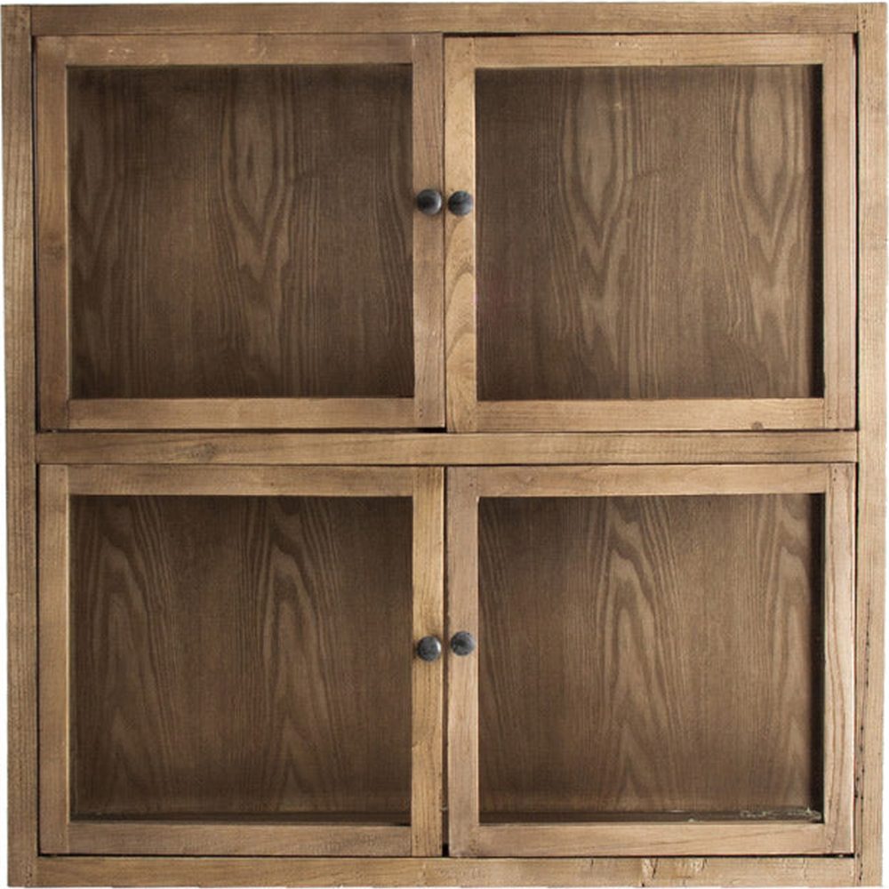 Loft stílusú, újrahasznosított fenyőfából készült kombinálható, moduláris vitrines szekrény szekrénymodul kiegészítő terméke.