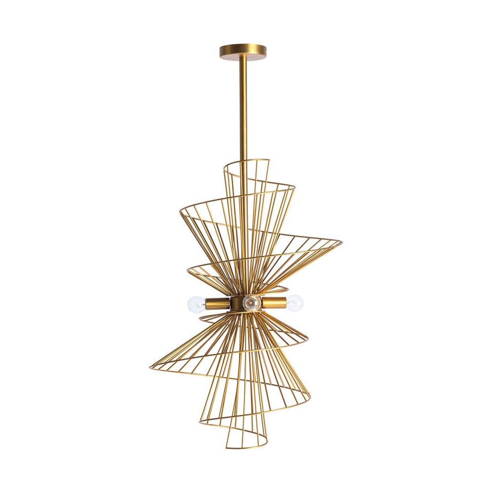 Kortárs stílusú, fémből készült, arany színű dekorfüggeszték.