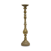 Patinás, óarany színű fém gyertyatartó