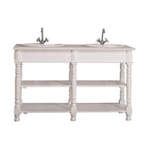 Fenyőfából készült mosdószekrény 2 darab hosszú polccal