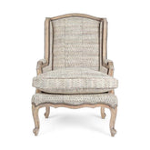 Kolonial stílusú, újrahasznosított magófából készült füles fotel.