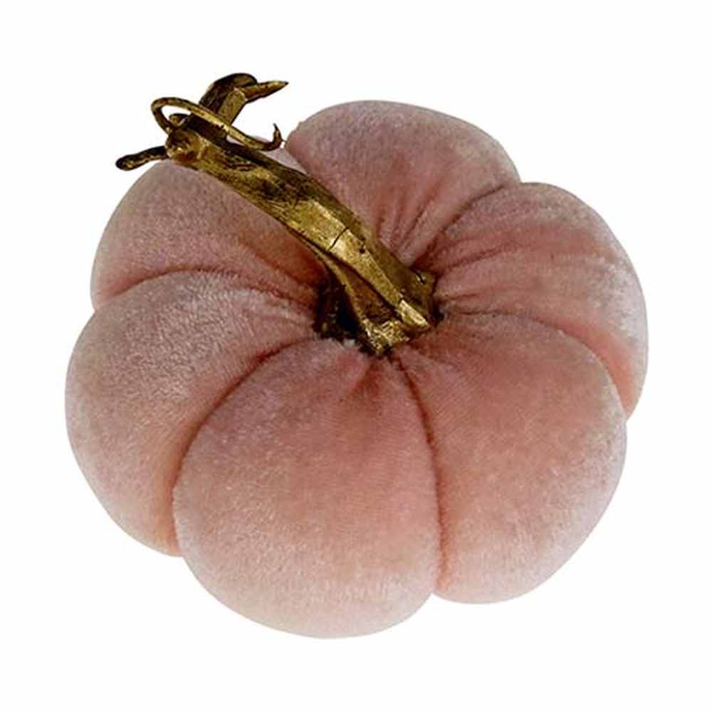 Pink színű bársonyból készült dekorációs dísztök.