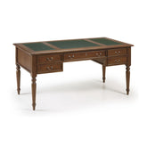 Tömör mahagónifából készült klasszikus koloniál stílusú kézműves íróasztal