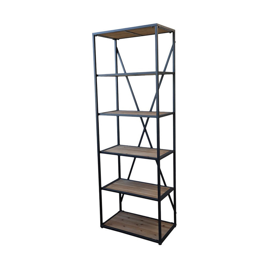 FACTORY fém-fa könyvespolc 200 cm