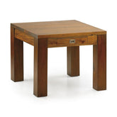 Tömör mahagónifából készült, modern-loft stílusú, kézműves dohányzóasztal.