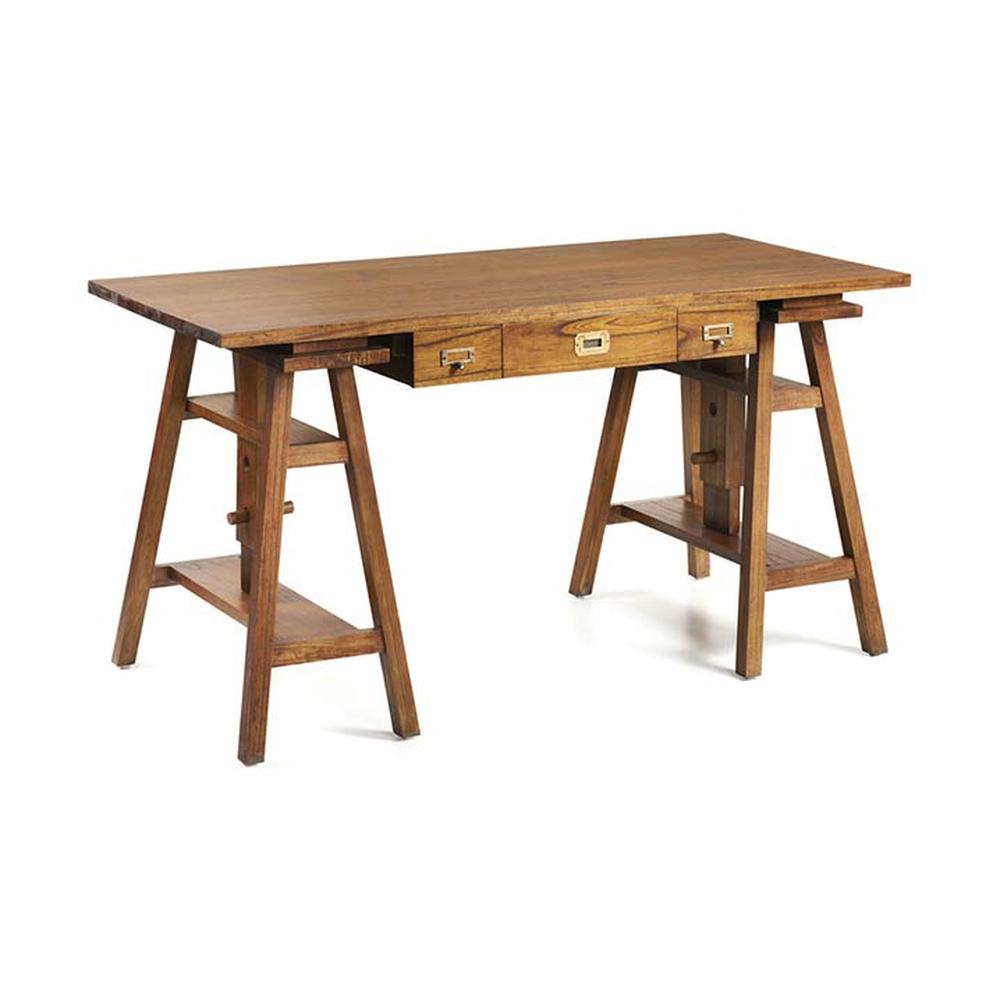 Loft stílusú, mindifából készült, állítható magasságú kézműves íróasztal.