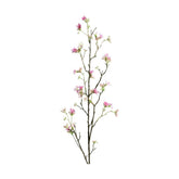 100 cm magas, élethű, apró rózsaszín színű virágú mű hétfiúvirágcserje