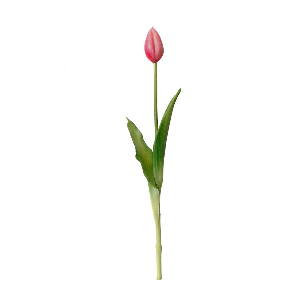 Élethű megjelenésű, rózsaszín színű bimbós tulipán művirág