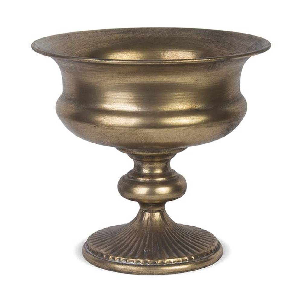 Patinás óarany színű fémkaspó