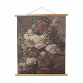 Vintage stílusú, nagyméretű virágcsendélet vászonprinten
