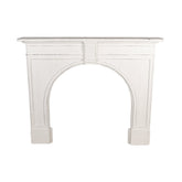 Vintage stílusú, antik fehér színű, fa kandalló keret