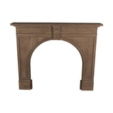 Vintage stílusú, barna színre pácolt, antikolt fa kandalló keret