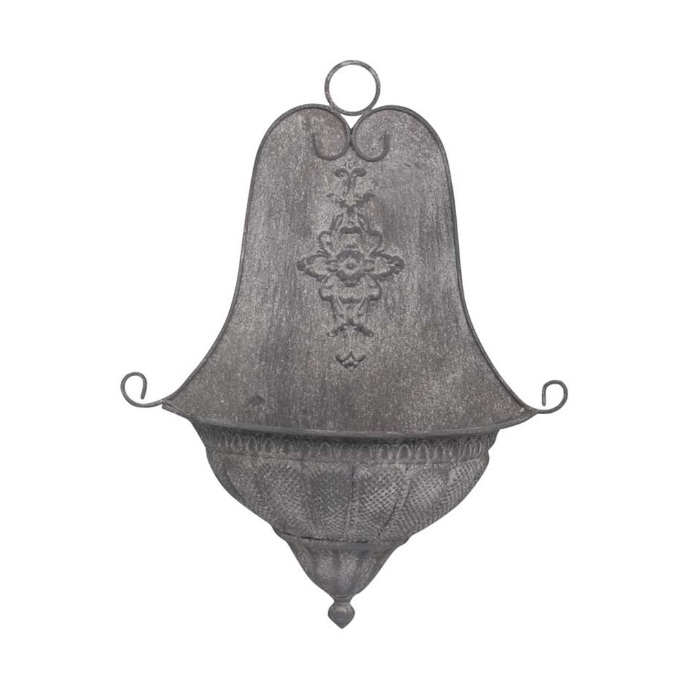 Vintage stílusú, bádogból készült fali kaspó