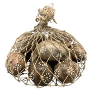 Mangófából készült, 12 darabos húsvéti dekor tojás szett.