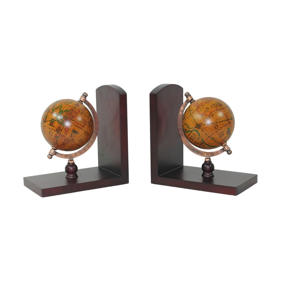 Földgömbös könyvtámasz szett.