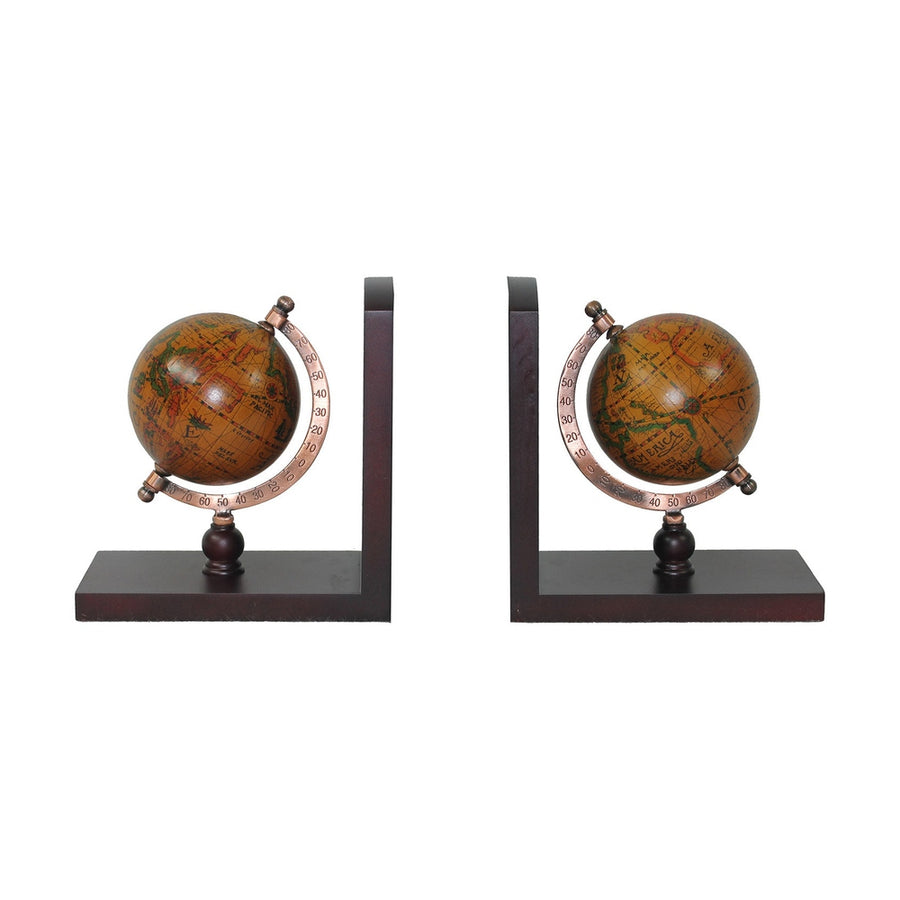 Földgömbös könyvtámasz szett.