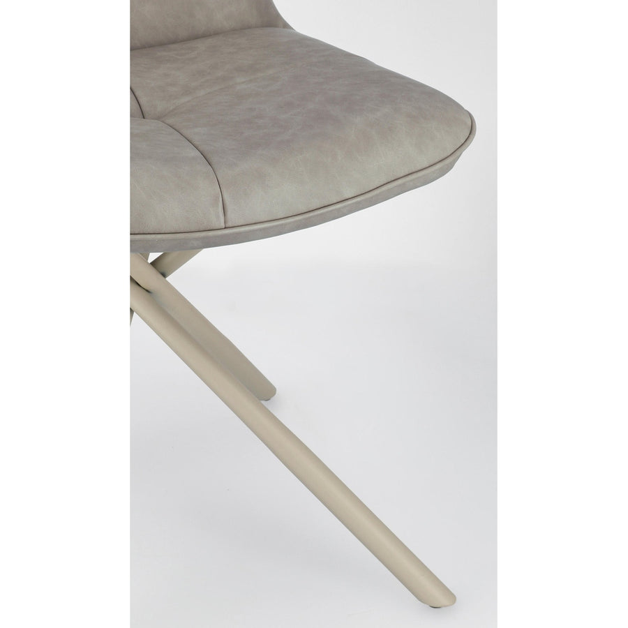 szürkésbarna) színű műbőr szövettel kárpitozott, kortárs dizájn étkezőszék