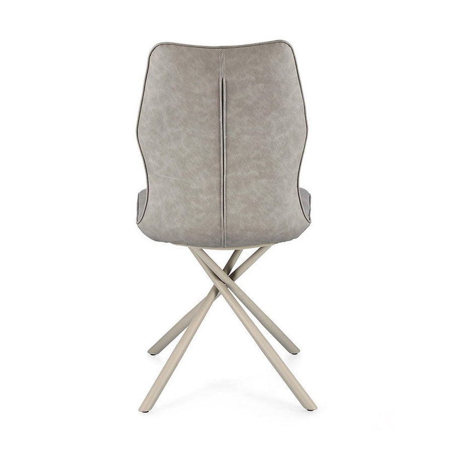 szürkésbarna) színű műbőr szövettel kárpitozott, kortárs dizájn étkezőszék