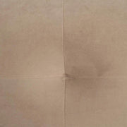 Pezsgőszínű bársonnyal kárpitozott, 2 személyes kanapé.