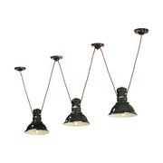 3 darab ipari stílusú lámpából álló függeszték.