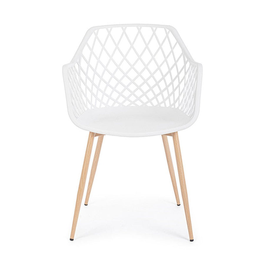 OPTIK 4 db fehér műanyag étkezőszék