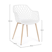 OPTIK 4 db fehér műanyag étkezőszék