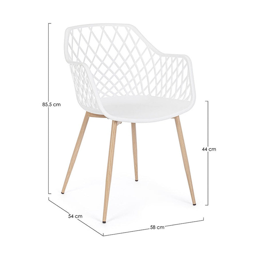 OPTIK 4 db fehér műanyag étkezőszék