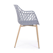 Szürke színű műanyag étkezőszék.