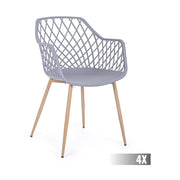 Szürke színű műanyag étkezőszék.