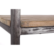 Akácfából és acélból készült könyvespolc, 4 fiókkal és 4 polccal.