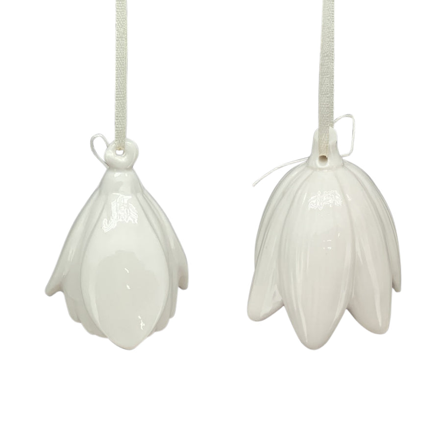 6 darabos függeszthető porcelán virágcsengő szett.