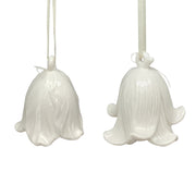 6 darabos függeszthető porcelán virágcsengő szett.